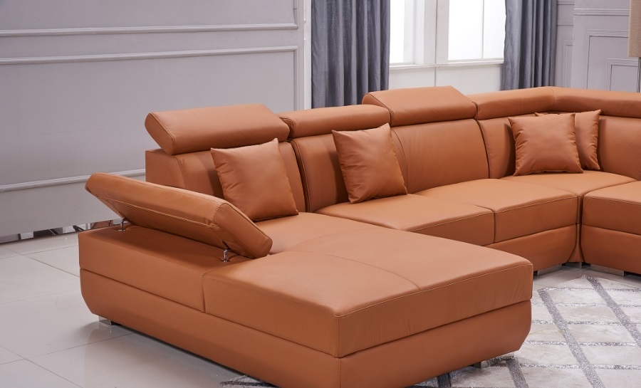 Gwen - U - Leather Sofa Lounge Set